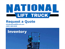 Tablet Screenshot of nationallifttruck.com